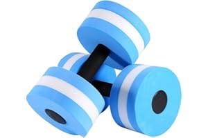 2PCS Water Dumbbells, Sports Aquatic Exercise Dumbells, Water Aerobics Workouts Foam Barbells Hand Bars Pool Resistance for M