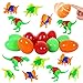 12 Pcs Easter Eggs Filled with Transformed Dinosaurs - 3.5 Inches Colorful Easy Closing Surprise Eggs for Kids Easter Hunt, Filling Treats and Party Favor