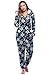 Just Love Adult Onesie / Pajamas Black - Snowflake Medium
