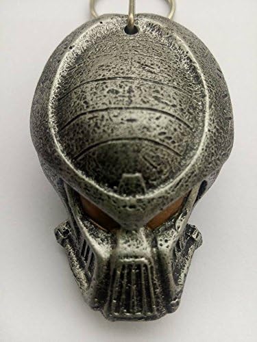 Berserker Resin Predator Skull Keychain Biker Skeleton Keychain Keyring Miniature (Gray Predator #5)