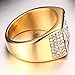 SAINTHERO Mens Wedding Bands Vintage 316L Stainless Steel Gold Engagement Rings High Polished Finish Comfort Fit Size 12
