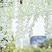 Unomor 3.25 Feet Wisteria Artificial Flowers Fake Hanging Flowers Vine Garland for Wedding Decorations (8 Pcs)