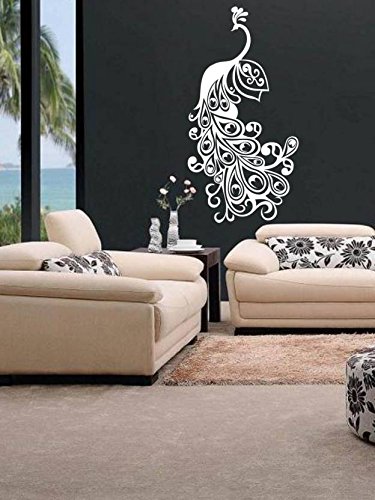 Buy Marvellous Peacock Wall Sticker Vinyl White 60x117cm Online At Low Prices In India Amazon In