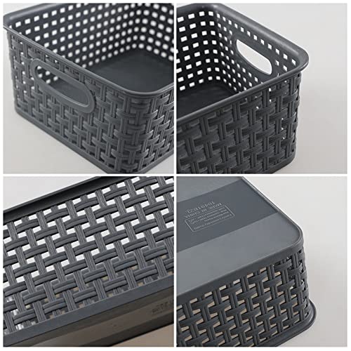 Neadas Plastic Weave Storage Bins, Plastic Storage Basket Bin, 6 Packs Pricepulse