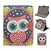 Tsmine Verizon Ellipsis 7 Tablet Cartoon Case - Premium Cute OWL Print PU Leather Case Cover Stand for Verizon Ellipsis 7 Tablet, Big Eye Owl