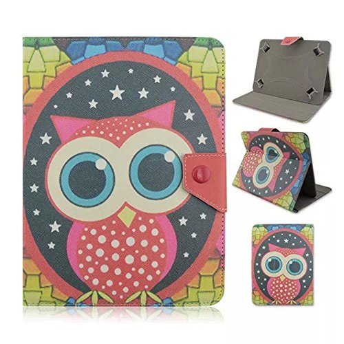 Tsmine Verizon Ellipsis 7 Tablet Cartoon Case - Premium Cute OWL Print PU Leather Case Cover Stand for Verizon Ellipsis 7 Tablet, Big Eye Owl