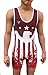TRI-TITANS Victorious Eagle Reversible Wrestling Singlet - Freestyle Greco Roman Folkstyle - Red and Blue Mens & Youths