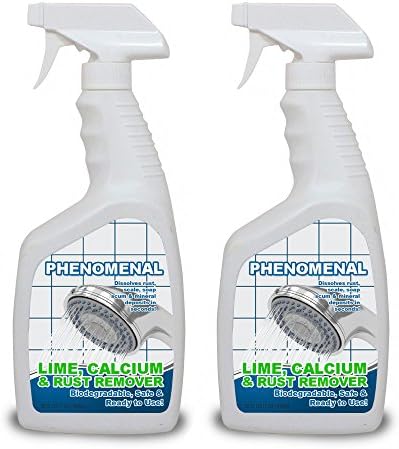 Instant Lime, Calcium &amp; Rust Remover - Phenomenal Natural Cleaner (2 Quart Spray Bottles)