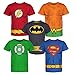DC Comics Justice League Aquaman Green Lantern The Flash Toddler Boys 5 Pack T-Shirts Logo Multicolored 4T