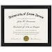 Americanflat 8.5x11 Diploma Frame with Shatter-Resistant Glass - Set of 2 - Document Frames with Engineered Wood - Legacy Collection - Certificate Frame for Tabletop and Wall Display - Black
