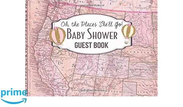 Oh The Places She Will Go Baby Shower Guest Book Advice For Parents