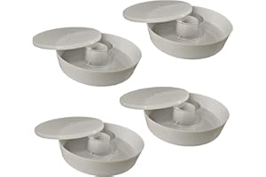 Aukbeefun 4 Pack Hive Top Feeder Rapid Round Bee Feeder Top Bee Feeder for Hives Beekeeping Feeding Equipment for Honey Bees (4 Pcs)