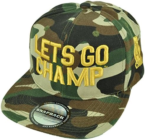 Lets Go Champ Shannon Cannon Briggs Camouflage Camo Snapback Flat Bill Hat Cap