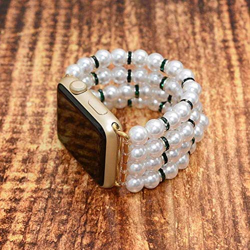 Amazon.com: Watch Band 38mm 40mm 42mm 44mm for Apple Watch - Fake Pearl Band Works with Iwatch 