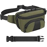 NOOLA Fanny Pack for Men Women with Extender Strap, Crossbody Waist Bag | Plus Size, Lightweight Compact Hip Bag, Adjustable Waist Belt Bag for Travel, Hiking, Cycling, Work, Running