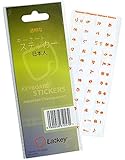 Japanese Keyboard Stickers (Orange, See-thru)