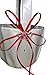 he andi Wedding Flower Girl Basket with Double Heart Rhinestone Decor (Red)