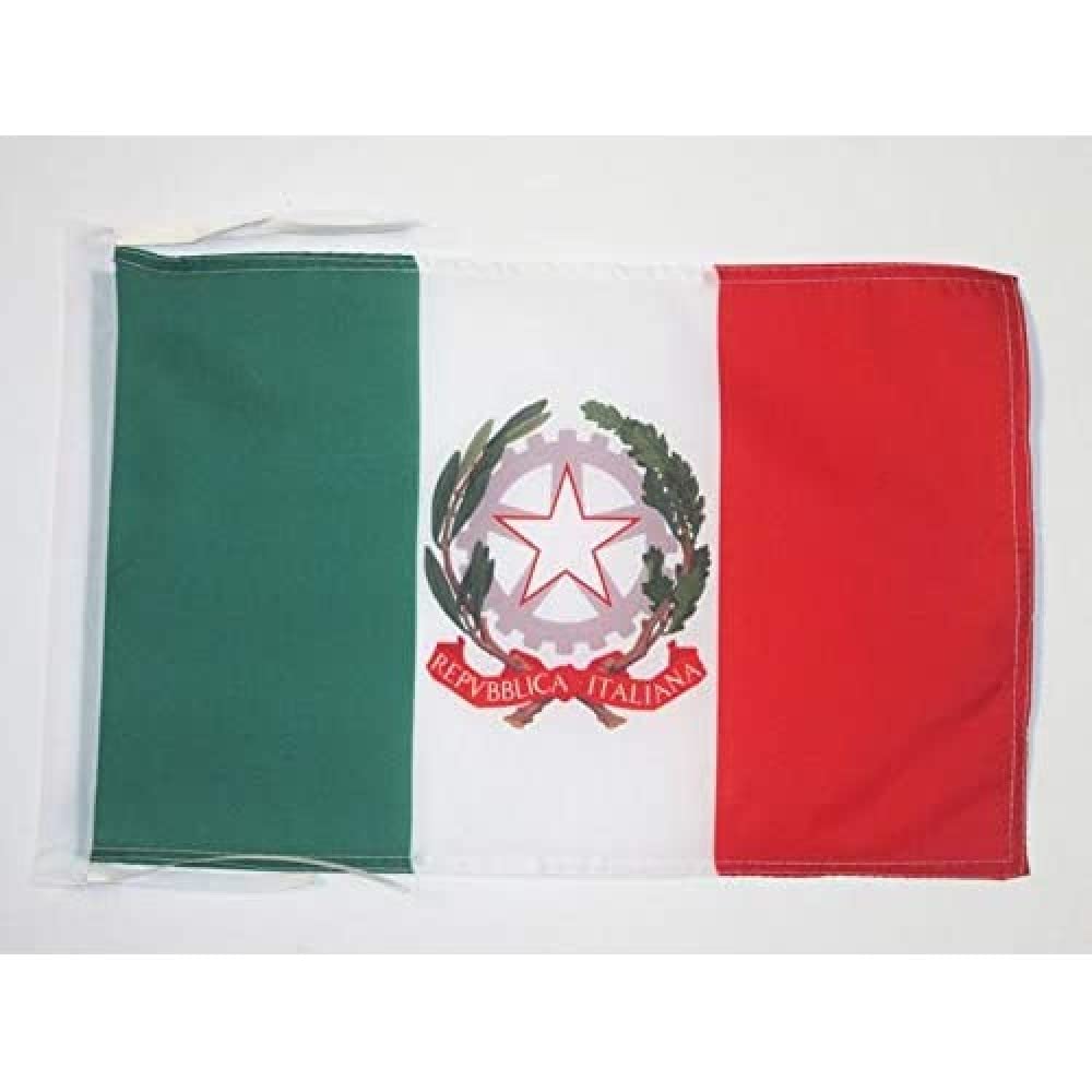 AZ FLAG - State ensign of Italy Flag - 18'' x 12'' - 100% Polyester italian Small Banner with Two Cords - Fade Resistant - Vivid Colors - 18x12 in - 45x30 Cm โ image 1