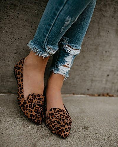 Women's Pointed Toe Loafers in Faux Suede and Leather