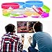 Godecal 24 Pack Game Bracelet Party Supplies, Silicone Rubber Wristband Glow in The Dark for Kids Birthday Gaming Themed Party Favors - Adult Size and Mix Color