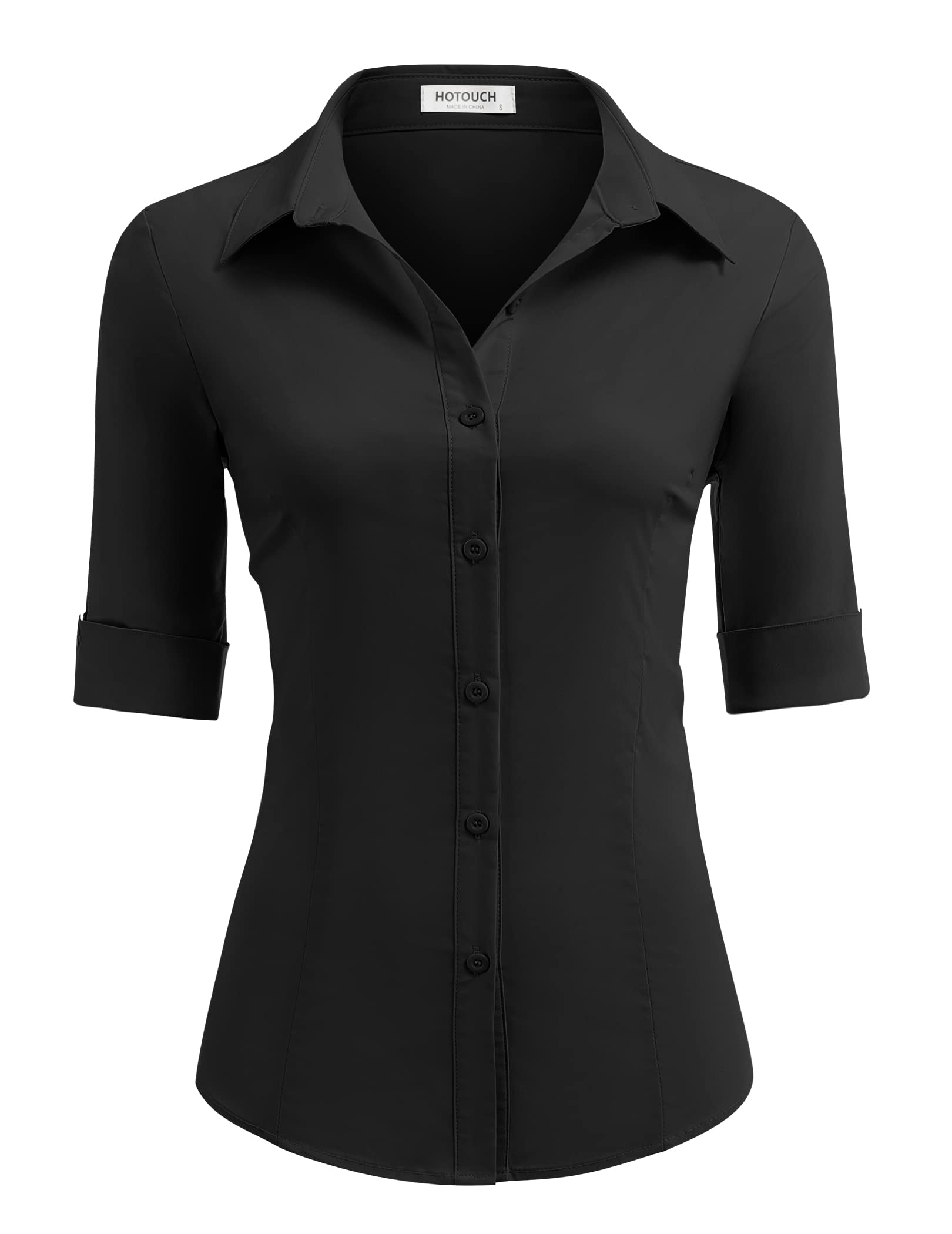 green emerald velvet dress Slim Fit Button Up Women's Tall Shirt in White 16 / Tall / White main image 0