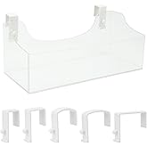 Acrylic Hanging Bedside Shelf - Multiple Purpose Bedside Caddy For Bed/Bunk Bed,Cubical Wall Shelf Storage Organizer File Holder For Home Office(Clear)