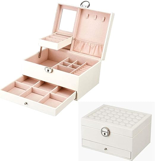 Amazon レザージュエリーボックス韓国多層大容量ジュエリー収納ボックス ジュエリー収納 オンライン通販