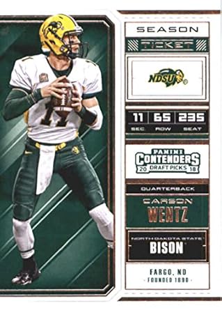 Amazoncom 2018 Panini Contenders Draft Picks Season Ticket