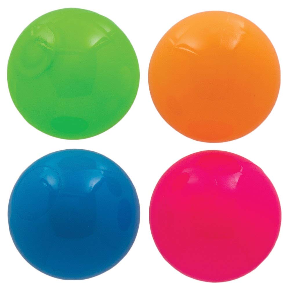 Baker Ross AT903 Light Up High Bounce Balls - Pack of 4, For Kids Party Bag Fillers and Pocket Money Toys
