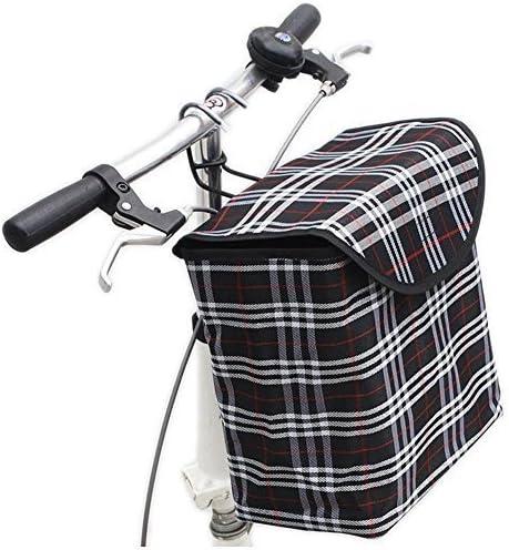 Folding Canva schwinn Bike basket with Detachable Hook Perfect for Girl Women Use and Knee Walker (Black)