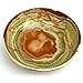 Natures Artifacts Beautifully handcrafted Multi Green Onyx Serving Bowl - 100% Natural Stone - 6