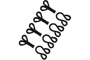 Lakesstory Sewing Hook and Eyes Closure Fur Hook and Eyes Black Covered for Fur Coats Wraps and Jackets 1-1/2" 4 Sets in a Pack