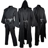 Tunic Costume Adult Men Tunic Robe Cosplay Halloween Costume Hooded Uniform Full Set Cloak Outfit