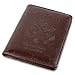 GDTK Leather Passport Holder Cover Case RFID Blocking Travel Wallet (Coffee)
