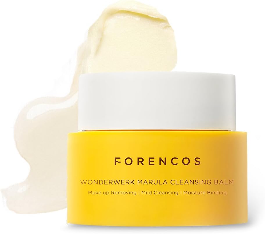 [FORENCOS] Wonderwerk Marula Cleansing Balm 3.38 oz. (100g) - Sherbet Texture Deep Makeup Cleanser, Marula Oil & Honey & Propolis Extract Contained Moisturizing & Nourishing Cleansing Balm