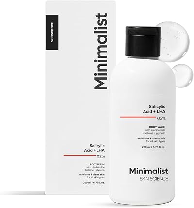 Minimalist 2% Salicylic Acid + LHA Body Wash 200 ml for Body Acne