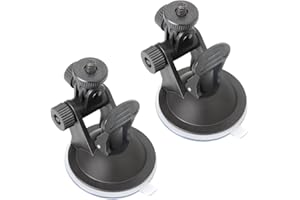 ThtRht 2 Pack Dash Cam Suction Cup Mount with 1/4 Screw Thread Windshield Camera Holder Stand for Car Dashcam GPS Driving DVR Action Camcorder Phone Bracket Video Recorder