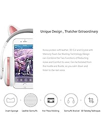 TopSun Auriculares de música, estéreo, auriculares para juegos, bajos, auriculares, para dispositivos Bluethooth 4.0 Blanco