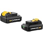 SJZNHFTOLO DCB120 2Packs 4.0Ah Replacement for Dewalt 12v Battery Pack DCB121 DCB123 DCB122 DCB124 DCB125 DCB127 Compatible with 12V Dewalt Battery