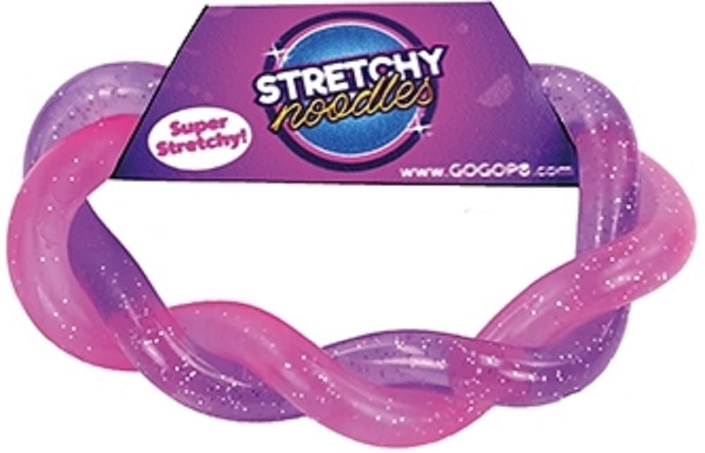 Keycraft Stretchy Glitter Noodles Sensory Toy - 2 Available Colours, One Sent At Random