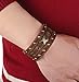 Hamoery Men Leather Bracelet Punk Braided Rope Alloy Bracelet Bangle Wristband