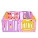 Costzon Baby Playpen, Kids 8 Panel Foldable Kids Safety Activity Center Playard w/Non-Slip Rubber Mats, Adjustable Shape, Picture House, Play Phone, Portable for Indoor Outdoor (Pink, 8 Panel)