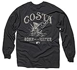 Costa Del Mar Men's Baja L/S Tee, Black, Medium