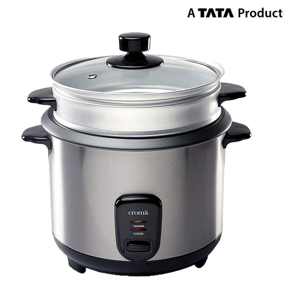 Buy CROMA CRAO1028 Rice Cooker (1.2 L, Grey) Online at Low Prices in India Amazon.in