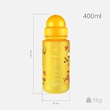 LittleLife 400ml Water Bottle Yellow Safari with Easy-Access Lid and Straw view 8