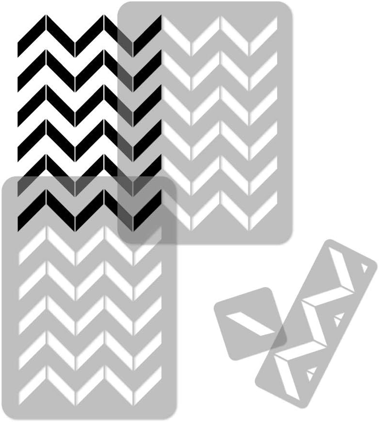 Geometric Reusable Plastic Wall Stencil // 65x95cm // Chevron // Seamless Repetitive Allover Pattern Template