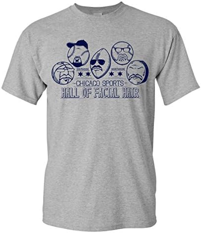 Hall of Facial Hair Funny Chicago Sports Ditka Champions T-Shirt S Heather Grey