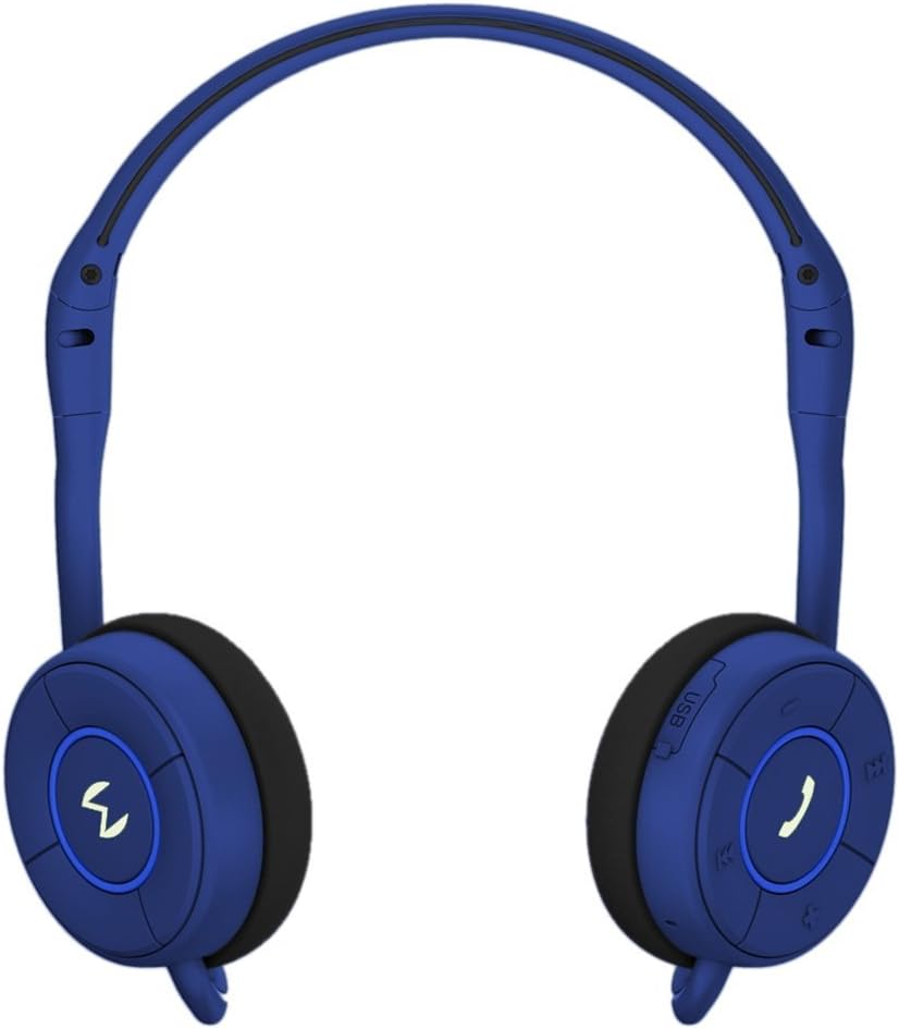 Moudio M100 Wireless Stereo Bluetooth Smart Headphones, Activity Calorie Tracker, Fitness Monitor, Sports Headset,noise reduction & Hands-Free voice calls With Android and IOS APP-Blue