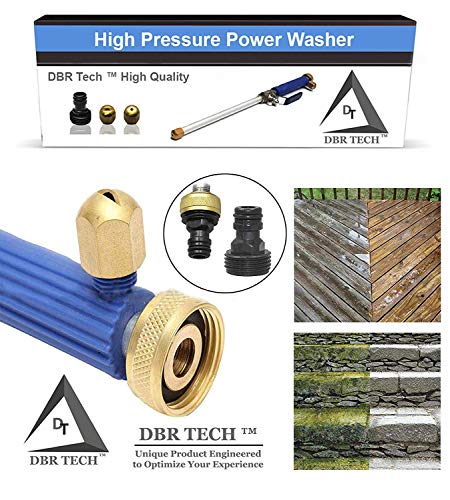 DBR Tech TM Hydro Jet High Pressure Power Washer, Pressure Washer Gun Whit Garden Hose End, Hydrojet Power Washer Nozzle.