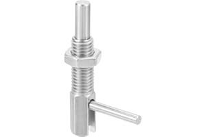 uxcell Retractable Indexing Plunger Pin, M12 l Spring Plunger Stainless Steel Spring Loaded Latch Telescopic Locking Pin with Nut for Machinery Shipbuilding